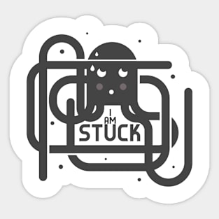 I'm Stuck Octopus Sticker